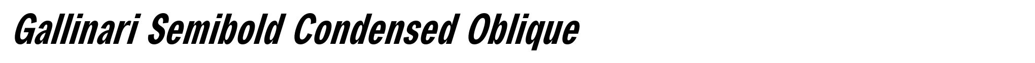 Gallinari Semibold Condensed Oblique image